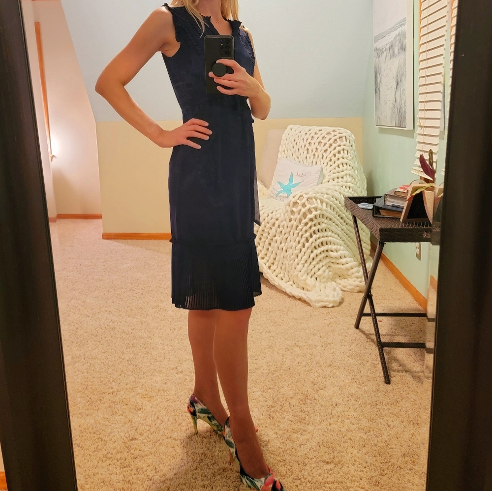 Classy Navy Blue Midi- XS